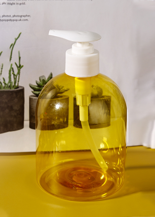 500ml PET Clear Round Chunky Gel Gel Chai bơm nước rửa tay
