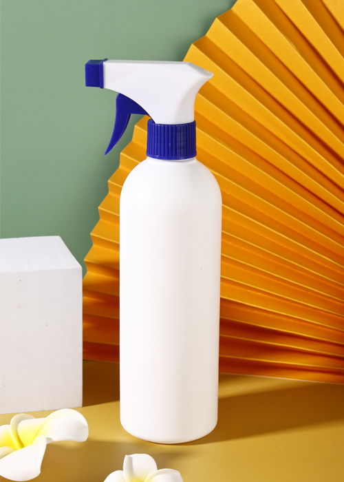 Chai cầm tay cầm tay hình trụ màu trắng PE 300ml