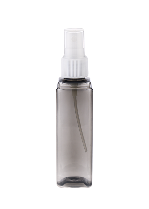 60ml màu trong suốt chai xịt PET chai vuông góc