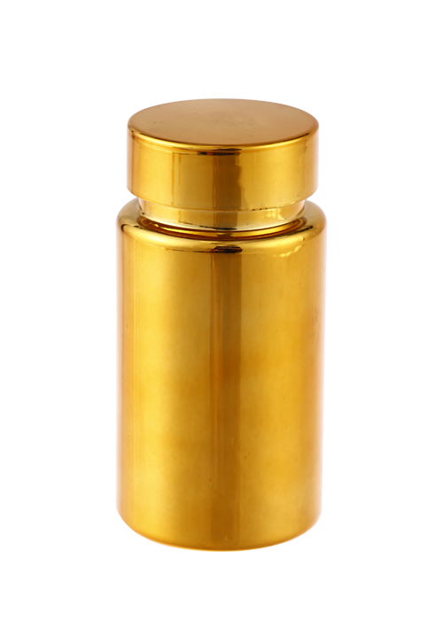 Chai sản phẩm chăm sóc sức khỏe mạ vàng bạc 100ml PET mạ điện