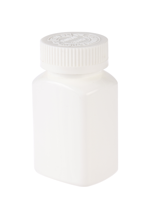 Chai viên nang sản phẩm y tế ba trạm 100ml PE có nắp đậy