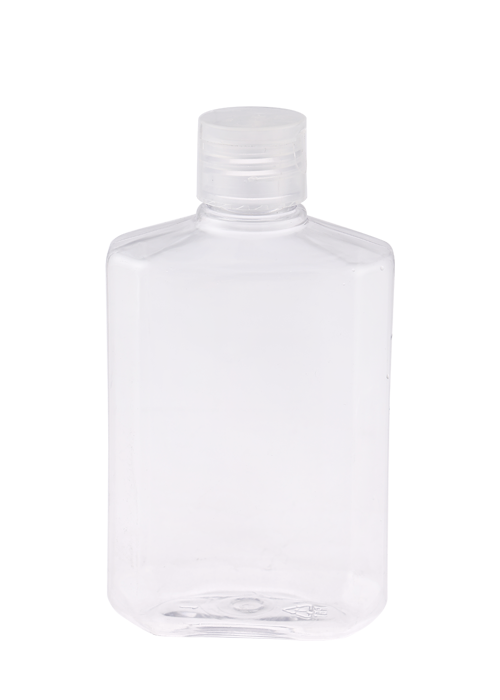 Chai hình bát giác nắp lật trong suốt 250ml PET