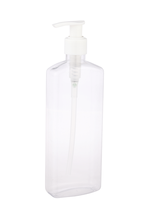 400ml PET chai vuông phẳng trong suốt chai lotion bơm nước rửa tay chai